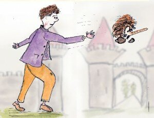 Splidge throws the Crag at the Crag-Scoring-Board